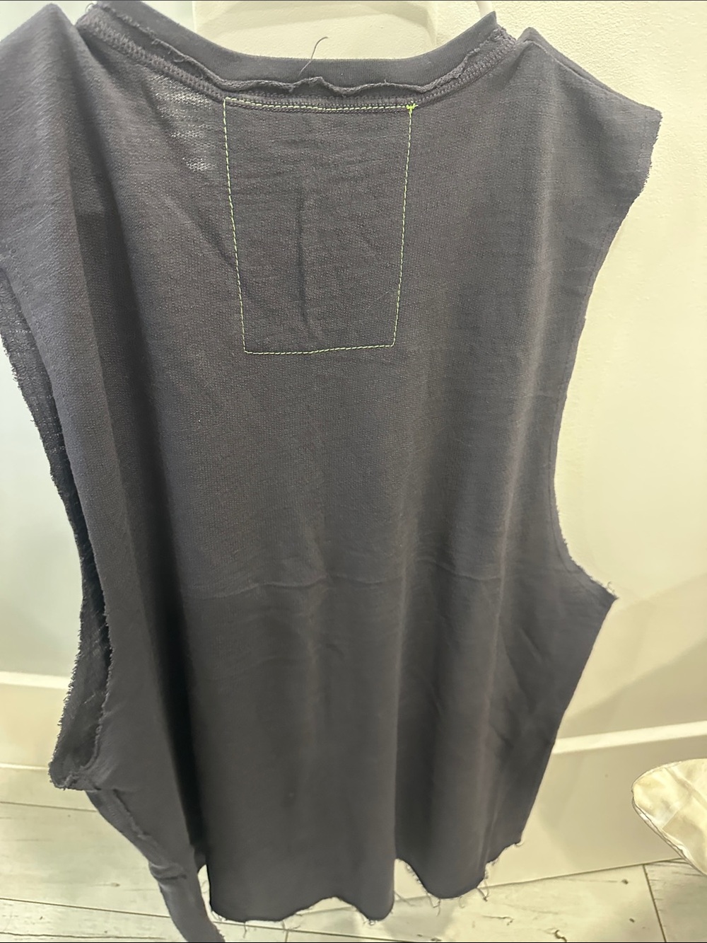 NWT Aviator Nation Black Tank with Blue 'AV' and Red-Orange-Yellow Stripe - Picture 4 of 4